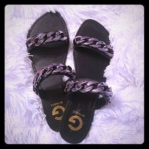 GUESS black & silver rock n roll sandal